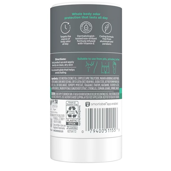 Dove Men +Care Whole Body Deo Stick Men's Deodorant, Bamboo & Aloe 2.6 oz - Picture 2 of 5